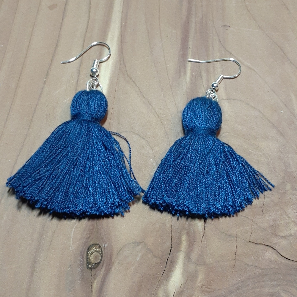 💕3/15💕 Navy blue Fringe earring